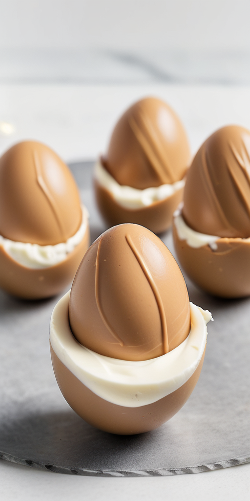 peanut butter eggs with cream cheese
