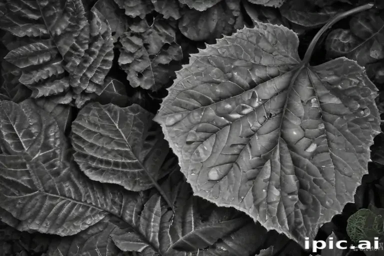 leaf images black and white