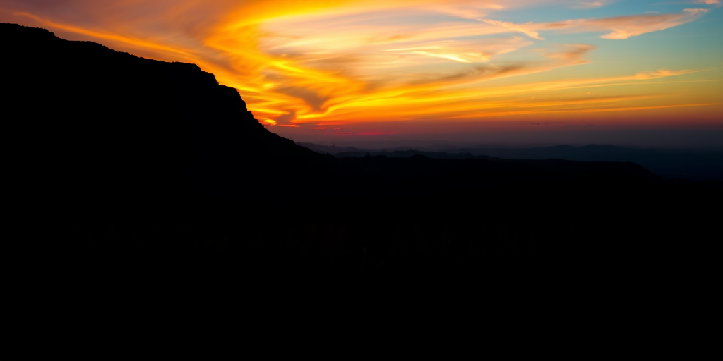 Create a high-resolution image of a serene landscape at sunset with vibrant colors, using a Canon EOS 5D Mark IV, 24mm lens, f/8 aperture, ISO 100, 1/125s shutter speed, shot from a low angle to capture the depth of the foreground and the richness of the sky.