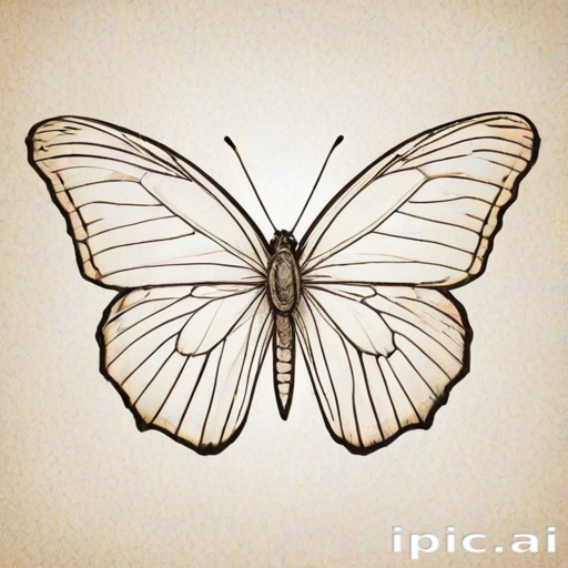 outline drawing of a butterfly