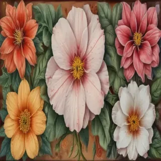 flower color drawings