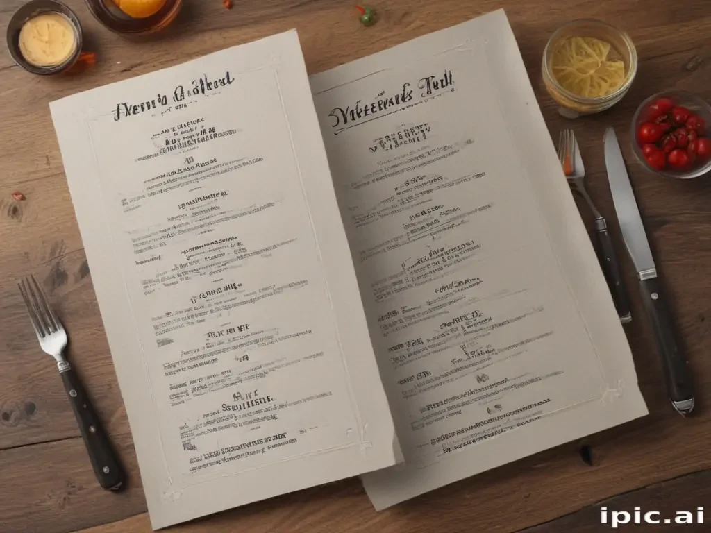 restaurant menu mockup free