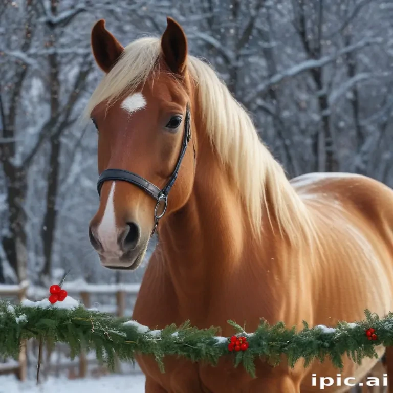 pictures of christmas horses