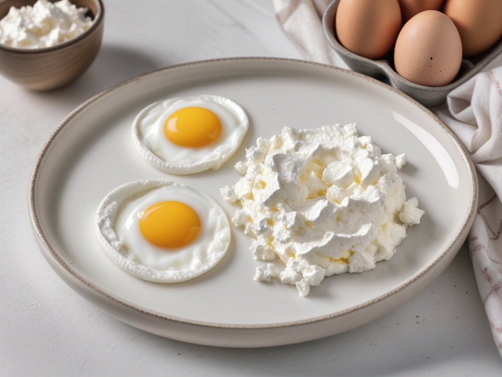 egg whites and cottage cheese