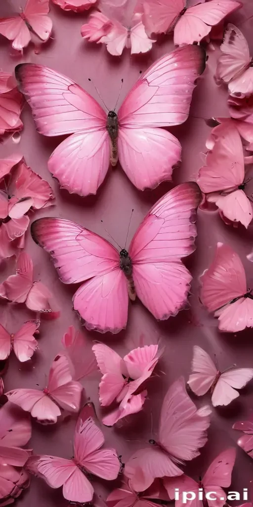 images of pink butterflies