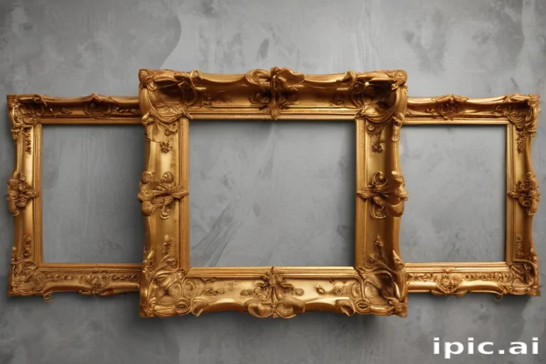 gold frame transparent