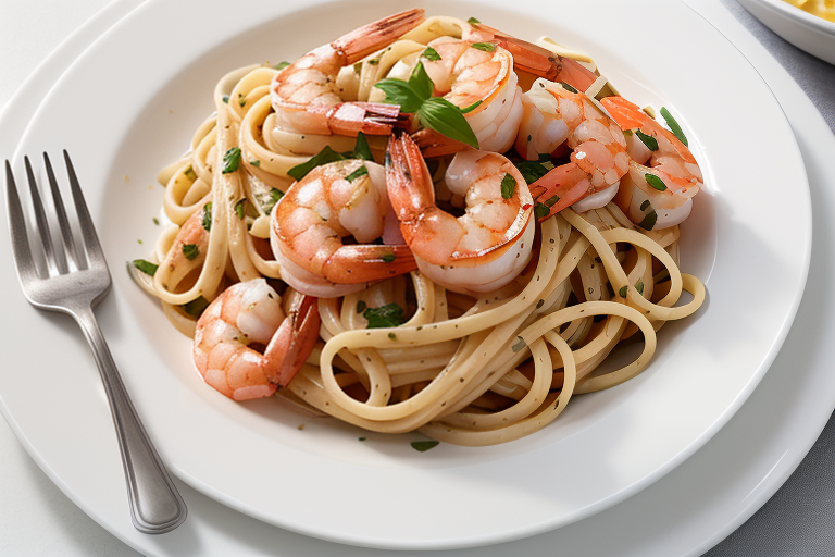 shrimp pasta white wine sauce