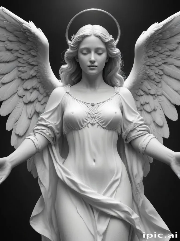 angel clip art black and white