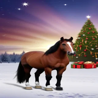 christmas horse wallpaper