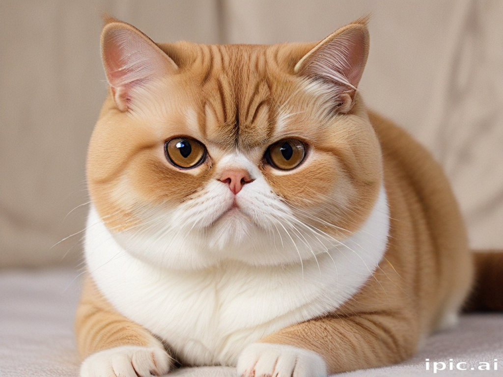 A Charming Domestic Cat with Distinctive Features and Adorable Expression