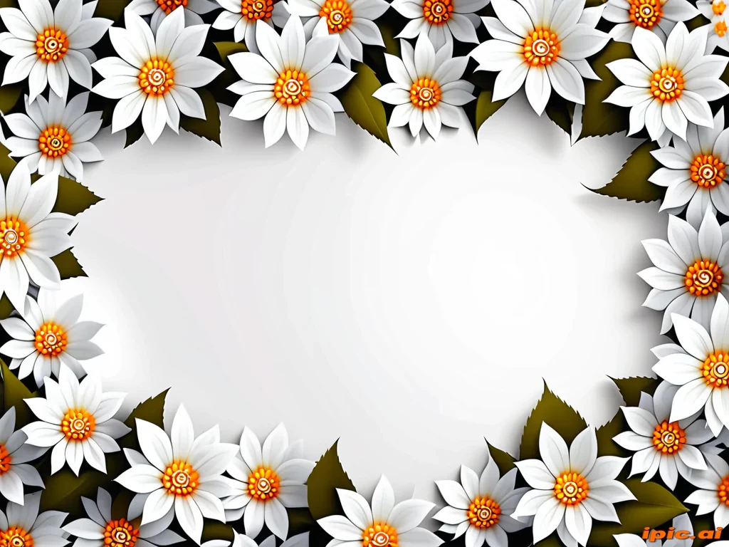 flowers white background
