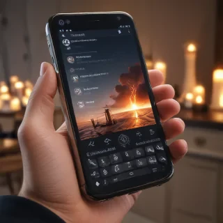 phone with hand