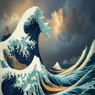 the great wave wallpaper