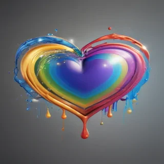 rainbow heart png