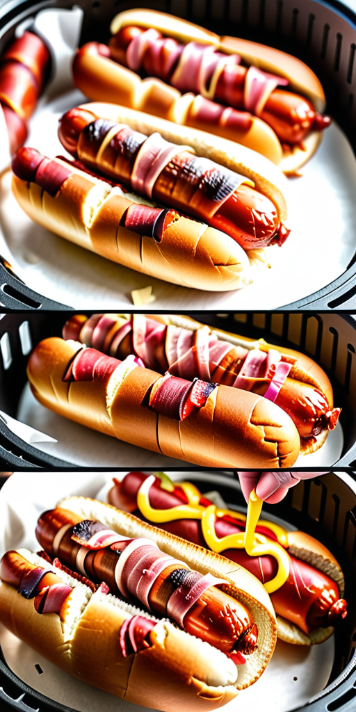 air fryer bacon wrapped hot dogs