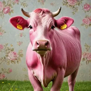 pink cow wallpaper