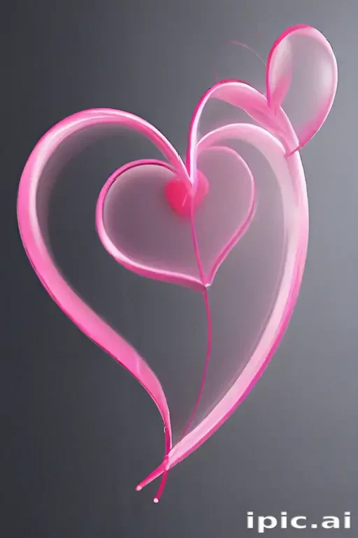 pink heart transparent