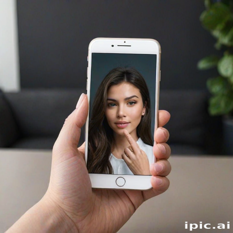 holding phone