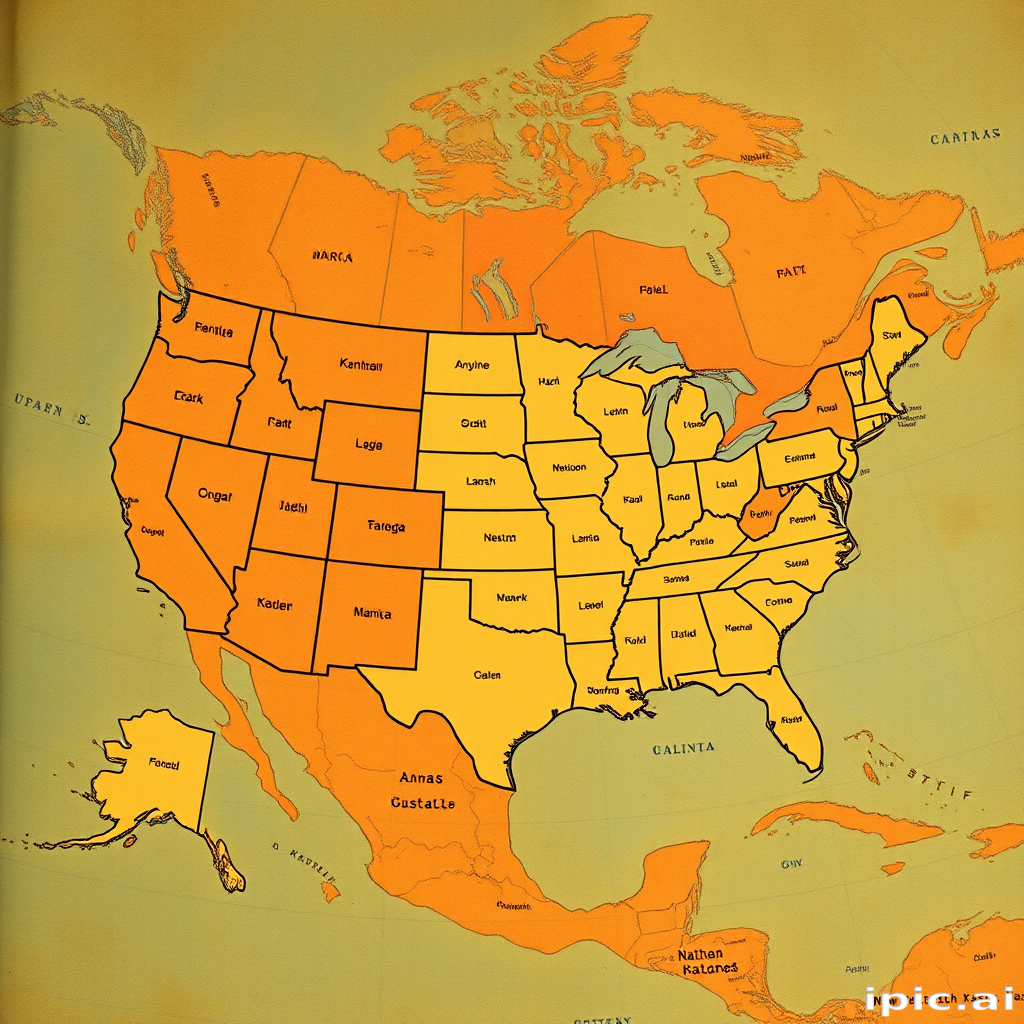 usa map states
