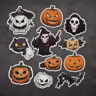 halloween stickers png