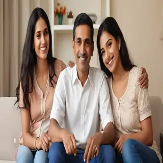 happy indian family