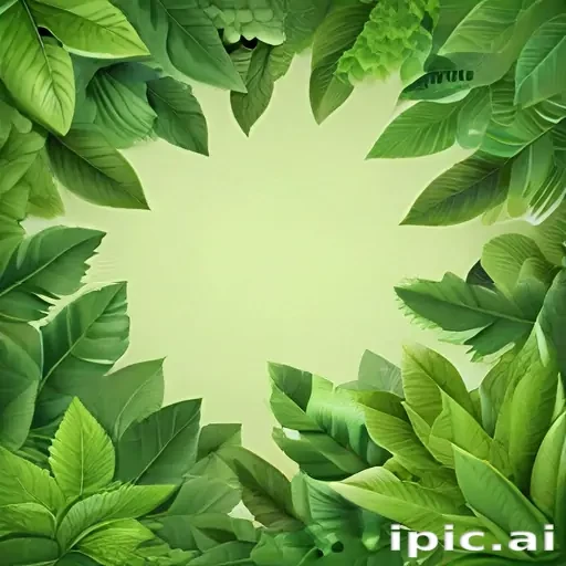 background with green leaves
