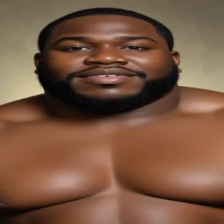 black fat man