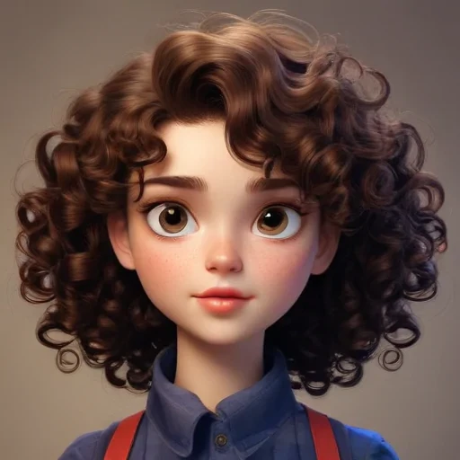 cartoon characters with curly hair