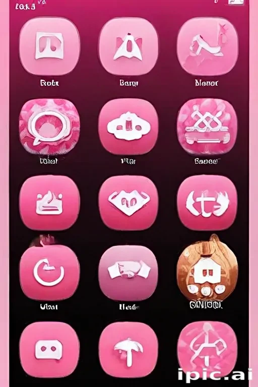 pink home screen