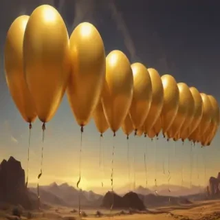 golden balloons