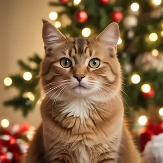 cat christmas background