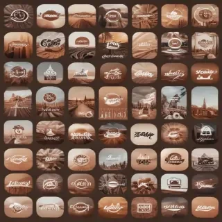 aesthetics brown instagram highlight icons