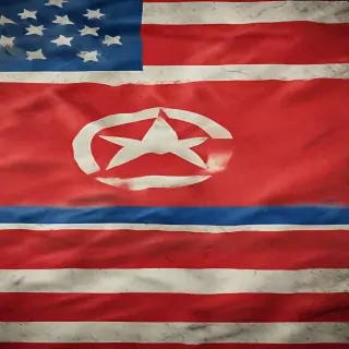 north korea flag