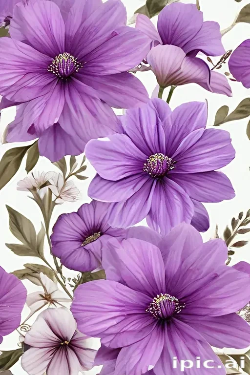 purple flowers png