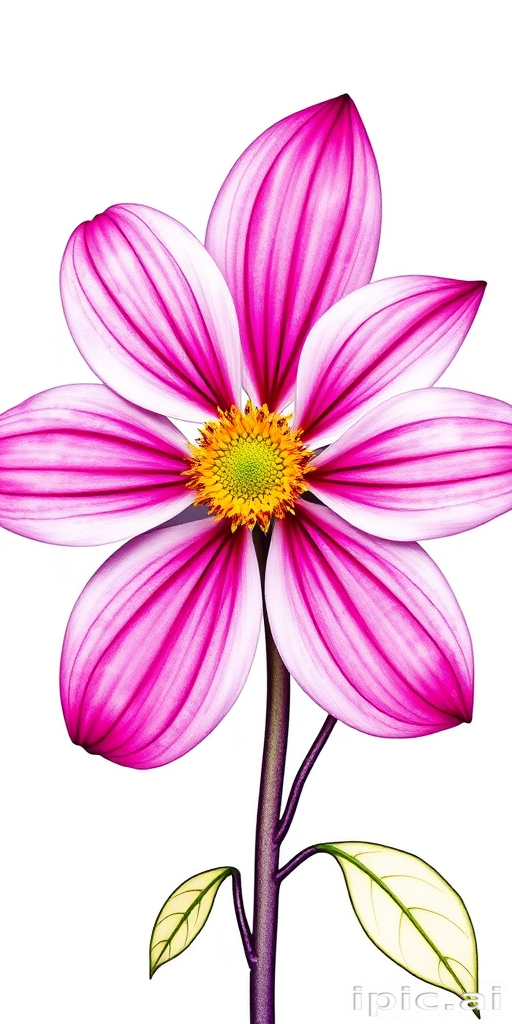 flower on white background