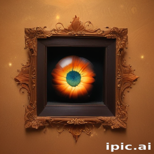 A Mysterious Eye Within an Ornate Frame Illuminated by Ethereal Light