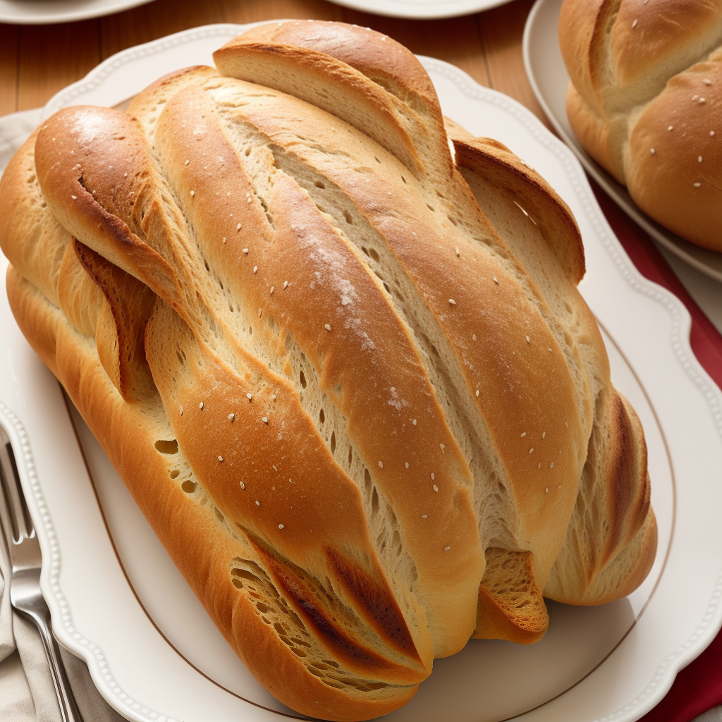 bread in the shape of a turkey