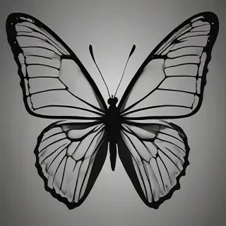 black butterfly outline