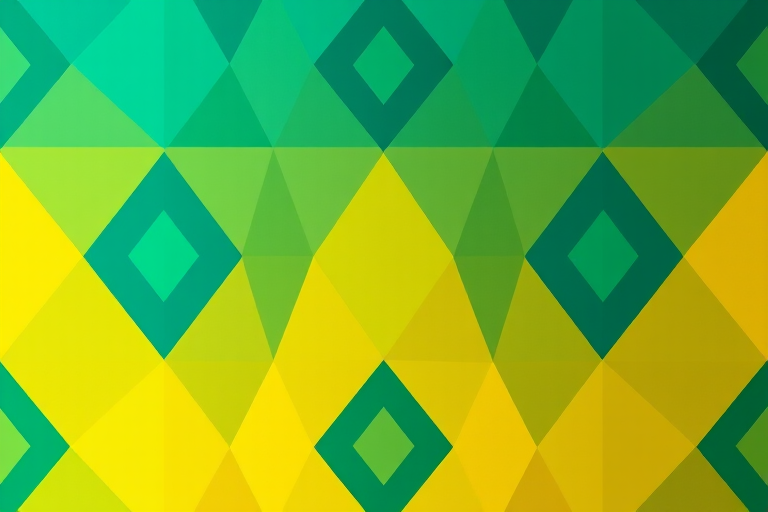 Create a high-resolution geometric pattern featuring diamonds in shades of teal and yellow, shot with a DSLR camera at f/8 aperture, 50mm lens, 1/125 sec shutter speed, and a top-down view to enhance detail and vibrancy.