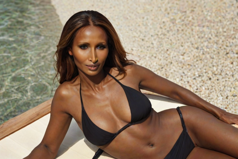 Iman in bikini