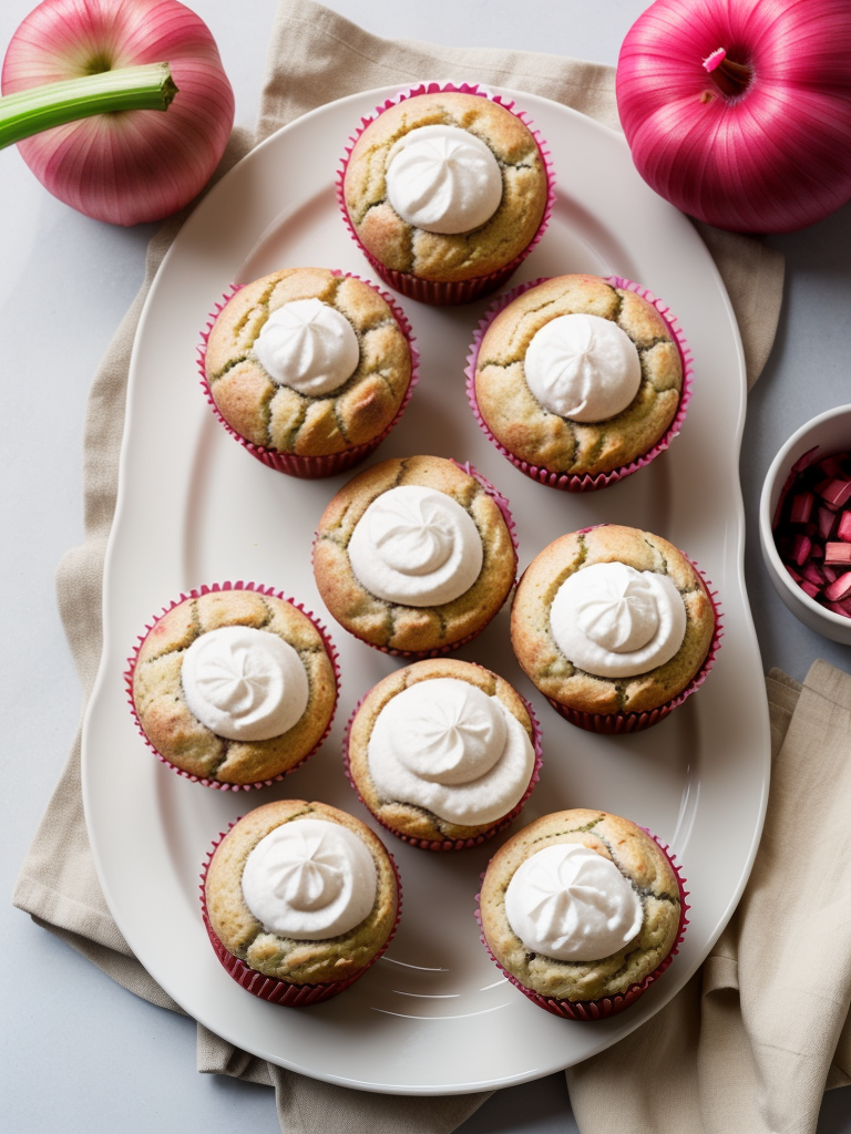 rhubarb muffins with sour cream