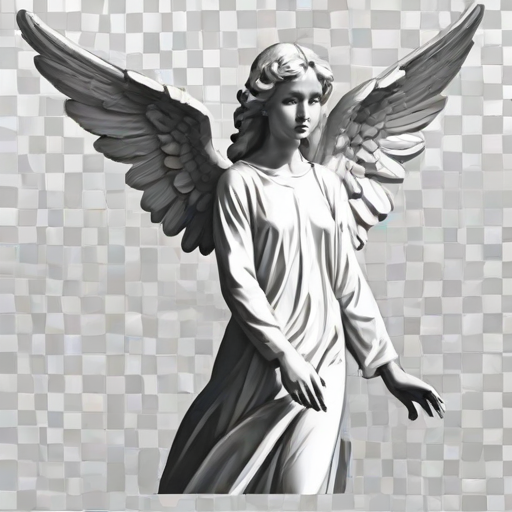 angel clip art black and white