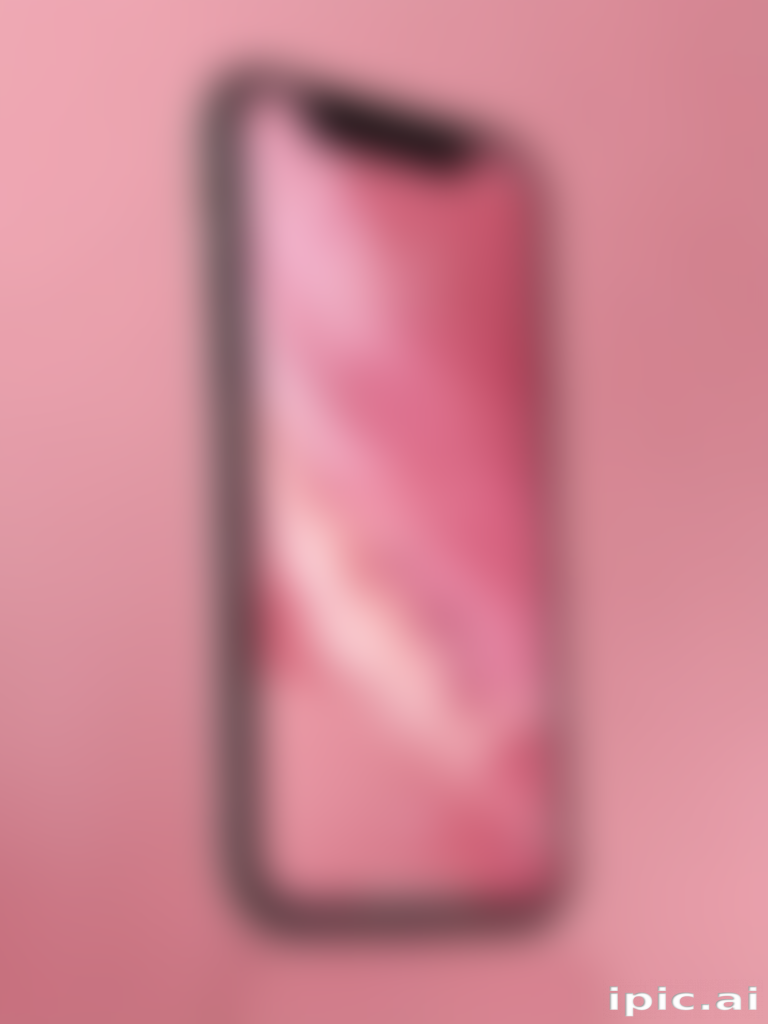 Stylish Smartphone with a Vibrant Pink Background and Modern Design