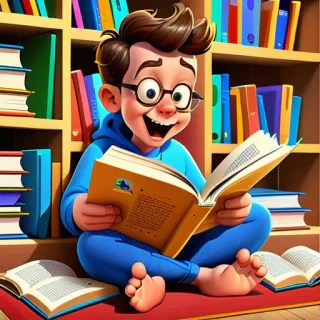 cartoon reading