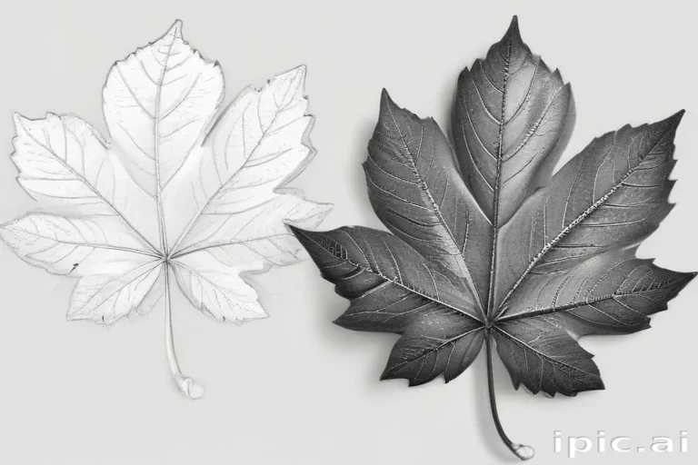 leaf clip art black and white