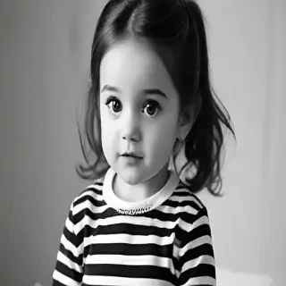 black and white cute