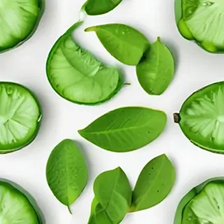 green on white background