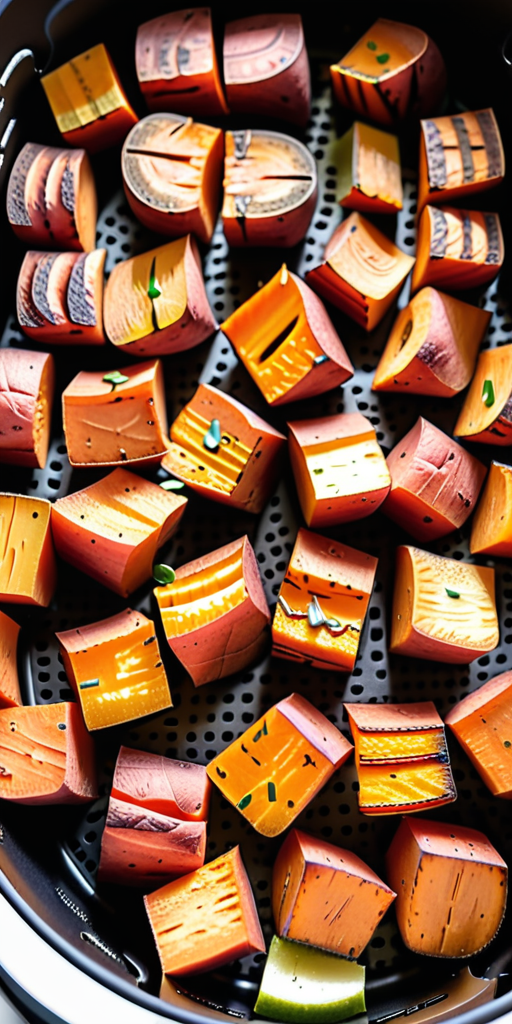 air fryer sweet potatoes cubes