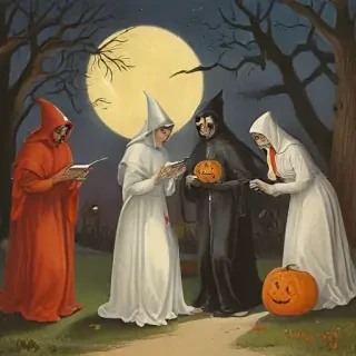 public domain vintage halloween art
