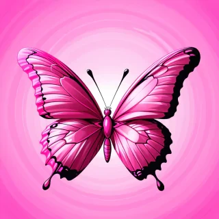 pink butterfly clipart
